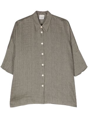 Alysi striped half-sleeved shirt - Neutrals