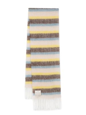 Alysi striped intarsia-knit scarf - Yellow