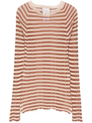 Alysi striped ribbed-knit top - Brown