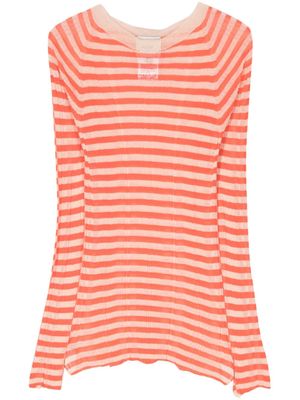 Alysi striped ribbed-knit top - Orange