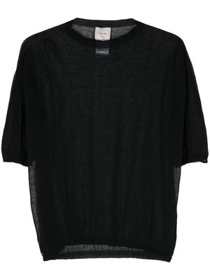 Alysi textured knitted T-shirt - Black