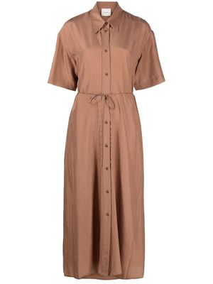 Alysi tie-waist shirt dress - Brown