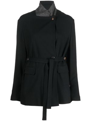 ALYSI tied-waist single-breasted blazer - Black