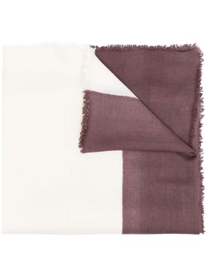 Alysi two-tone wool-silk scarf - Purple