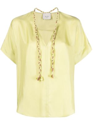 Alysi V-neck tassel-detail blouse - Green
