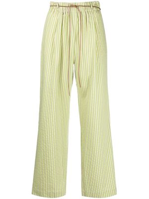 Alysi vertical-stripe palazzo trousers - Neutrals