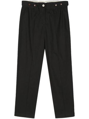 Alysi waist-tabs tapered trousers - Black