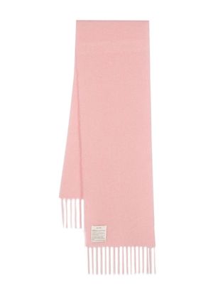 Alysi wool-blend fringed-edge scarf - Pink