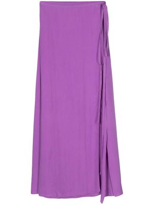 Alysi wrap silk skirt - Purple