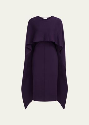 Amal Bodycon Cape Sweater Midi Dress