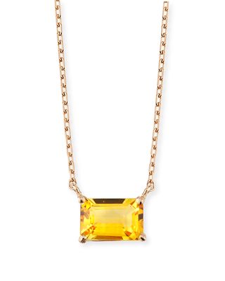 Amalfi 14K Rose Gold Emerald-Cut Necklace
