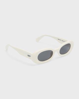 Amalfi Beveled Acetate Oval Sunglasses