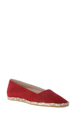 Amalfi by Rangoni Gastone Perforated Espadrille in Red Suede