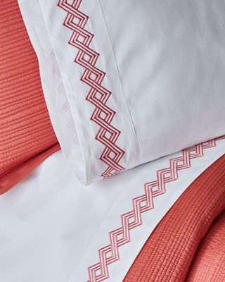 Amalfi Standard Embroidered Pillowcases, Pair