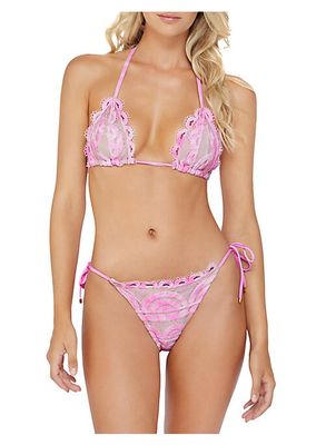 Amalfi Tie-Dye Lace Bikini Top