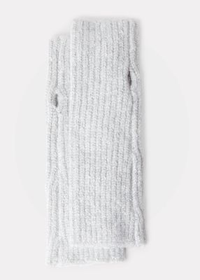 Amalia Sequin Ribbed Wool-Blend Gloves