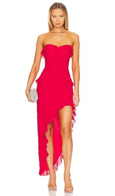 Amanda Uprichard Anessa Gown in Red