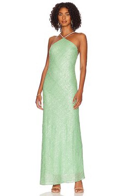 Amanda Uprichard x REVOLVE Riesling Sequin Gown in Mint