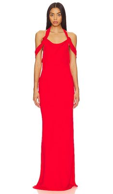 Amanda Uprichard X Revolve Serenade Maxi Dress in Red