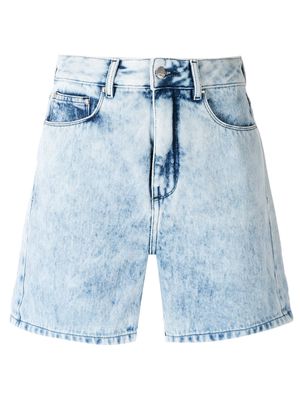 Amapô Silvana pleated denim shorts - Blue