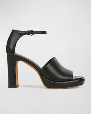 Amara Leather Ankle-Strap Platform Sandals