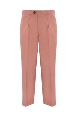 Amaranto Straight Cotton Trousers