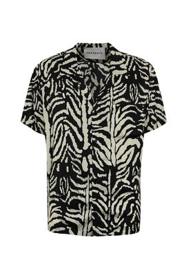 Amaranto Zebra-print Viscose Shirt