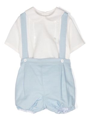 AMAYA linen-blend shorts set - Blue