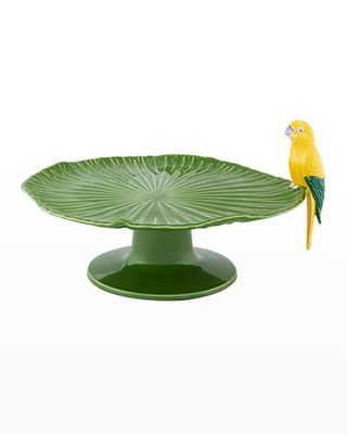 Amazonia Cake Stand with Macaw at Foot