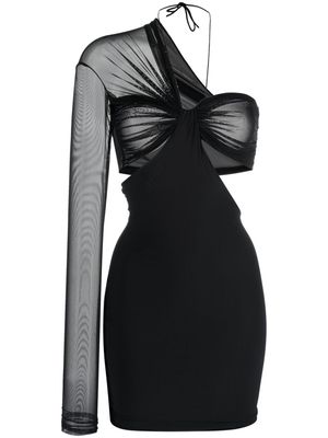 Amazuìn cut-out asymmetric minidress - Black