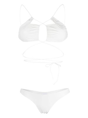 Amazuìn Jadia self-tie bikini - White
