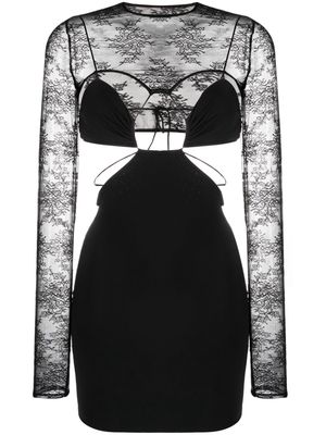Amazuìn Onyle cut-out lace minidress - Black