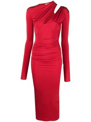 Amazuìn Velia cut-out satin maxi dress - Red