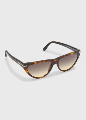 Amber-02 Plastic Cat-Eye Sunglasses
