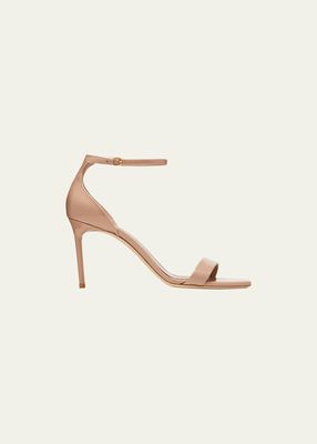 Amber Patent Ankle-Wrap Sandals