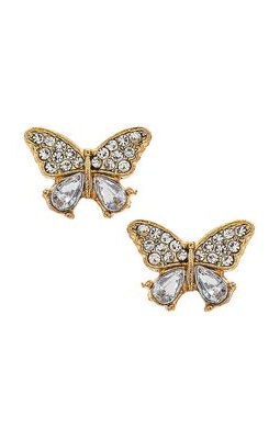 Amber Sceats x REVOLVE Butterfly Trail Earrings in Metallic Gold.