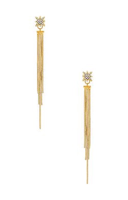 Amber Sceats x REVOLVE Falling Star Earrings in Metallic Gold.