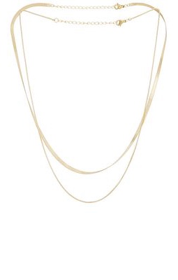 Amber Sceats x REVOLVE Keep It Simple Layered Necklace in Metallic Gold.