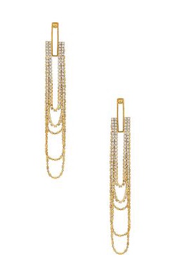 Amber Sceats x REVOLVE Layered Drop Earrings in Metallic Bronze.