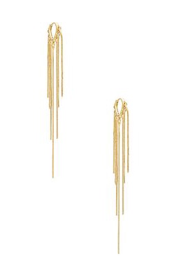 Amber Sceats x REVOLVE Long Fringe Earringss in Metallic Gold.