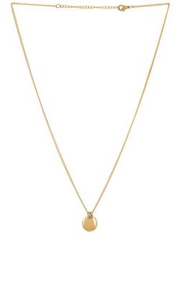 Amber Sceats x REVOLVE Oval Pendant Necklace in Metallic Gold.