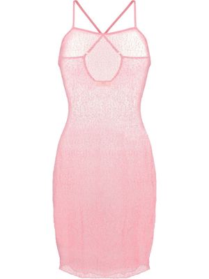 Ambra Maddalena Ella asymmetrical knit dress - Pink