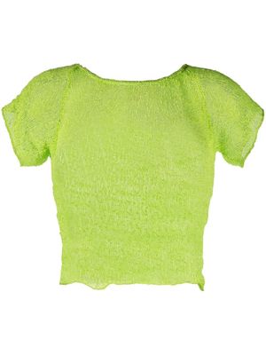 Ambra Maddalena Frankie sheer T-shirt - Green
