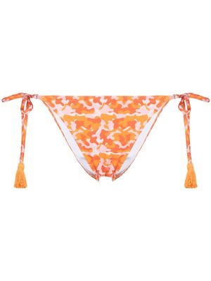 Ambra Maddalena Gigi camouflage-print bikini bottoms - Orange