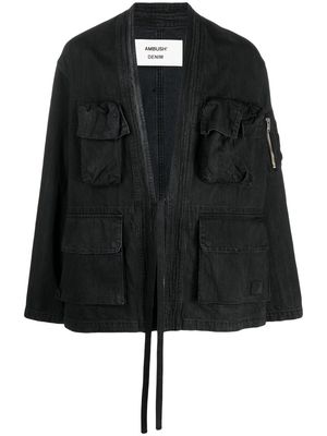 AMBUSH belted denim jacket - Black
