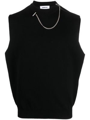 AMBUSH chain-detail knitted vest - Black