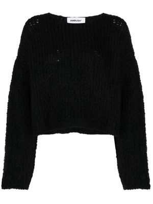 AMBUSH chunky-knit round-neck jumper - Black
