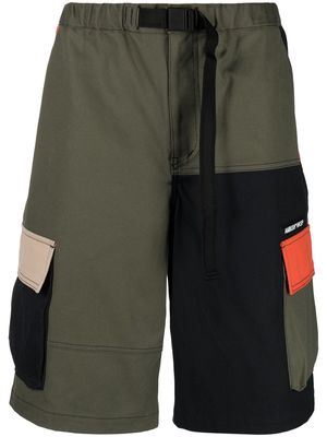 AMBUSH colour-block cargo shorts - Green