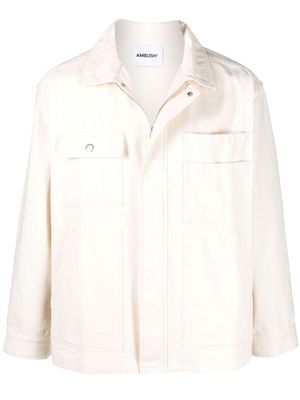 AMBUSH concealed-fastening shirt jacket - Neutrals