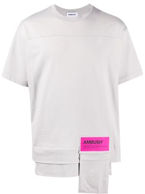 AMBUSH contrast waist-pocket T-shirt - Grey